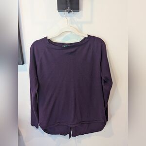 Faith & Zoe Plum Button Back Detail Lightweight Sweater
